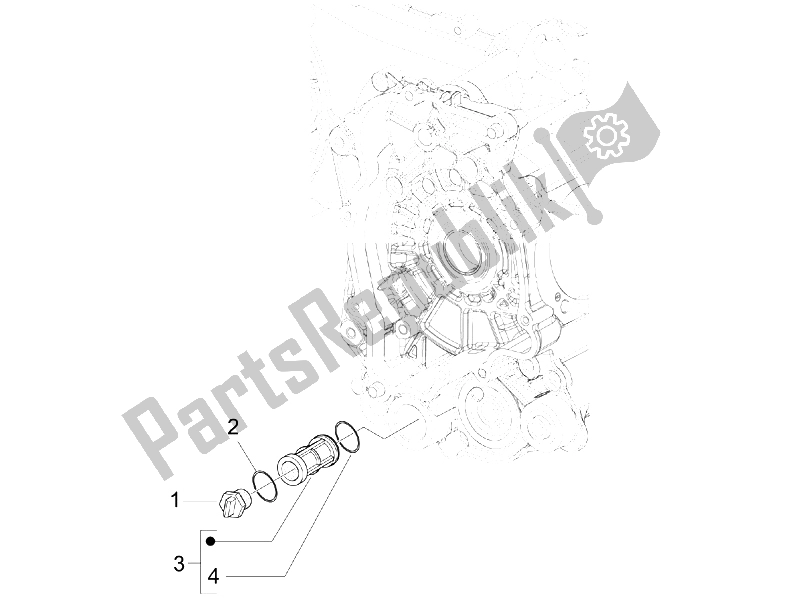 Toutes les pièces pour le Couvercle Magnéto Volant - Filtre à Huile du Piaggio Typhoon 50 4T 4V E2 USA 2012