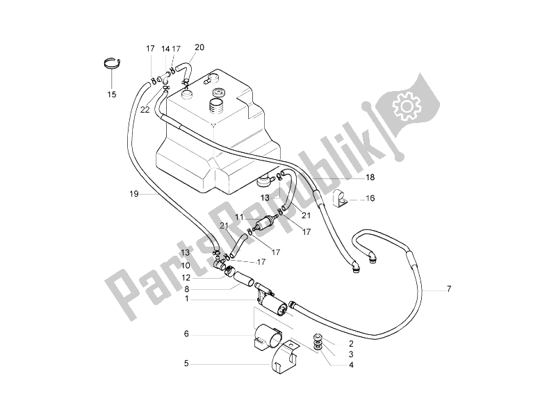 Toutes les pièces pour le Système D'alimentation du Piaggio NRG Purejet 50 2003