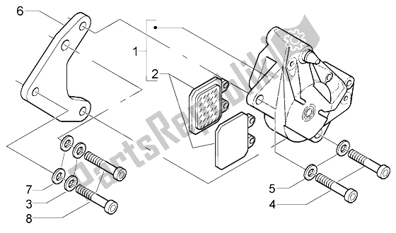 Toutes les pièces pour le Étriers De Frein du Piaggio X9 125 Evolution 2006