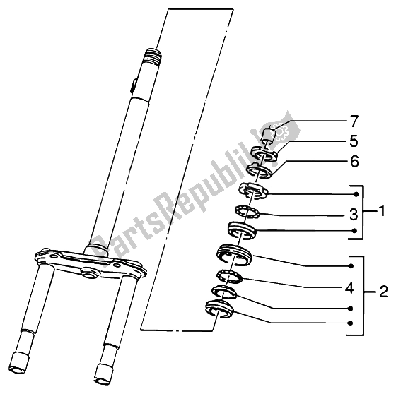 Toutes les pièces pour le Roulements à Billes De Direction du Piaggio NRG MC3 DT 50 2004