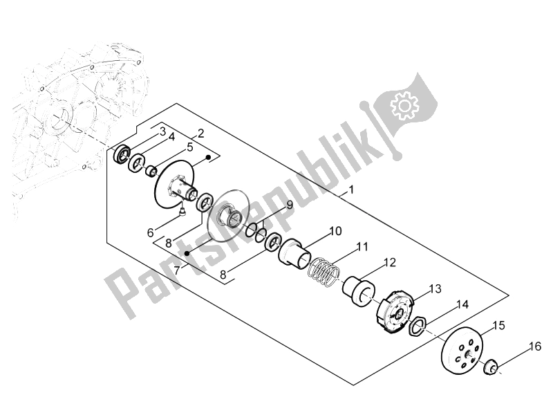 Toutes les pièces pour le Poulie Menée du Piaggio Liberty 50 Iget 4T 3V Emea 2015