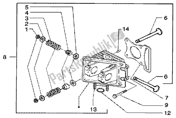 Toutes les pièces pour le Soupapes De Tête du Piaggio Liberty 50 4T 2001