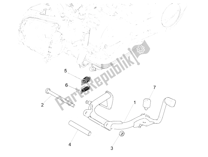 All parts for the Stand/s of the Piaggio Liberty 150 Iget 4T 3V IE ABS EU 2015