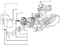 Cylinder head-cooling hood-inlet and induction pipe