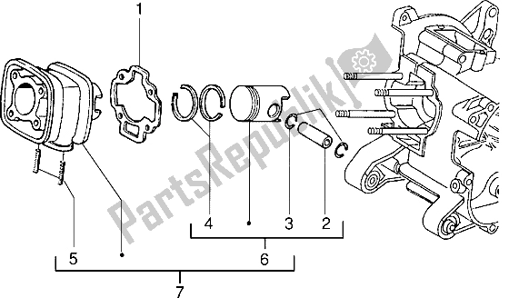 Toutes les pièces pour le Axe De Cylindre-piston-poignet, Assy du Piaggio NRG MC2 50 1996