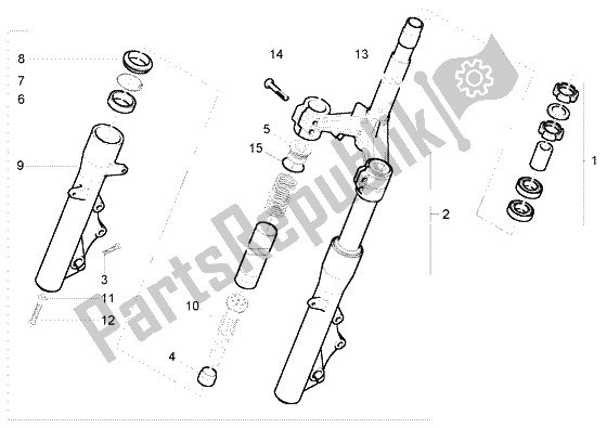 Toutes les pièces pour le Fourchette du Piaggio X9 250 Evolution 2000