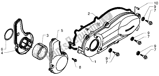 Toutes les pièces pour le Couvercle De Carter, Côté Embrayage du Piaggio X9 250 2006