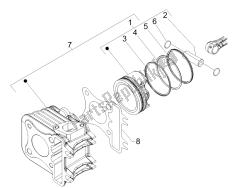 Cylinder-piston-wrist pin unit