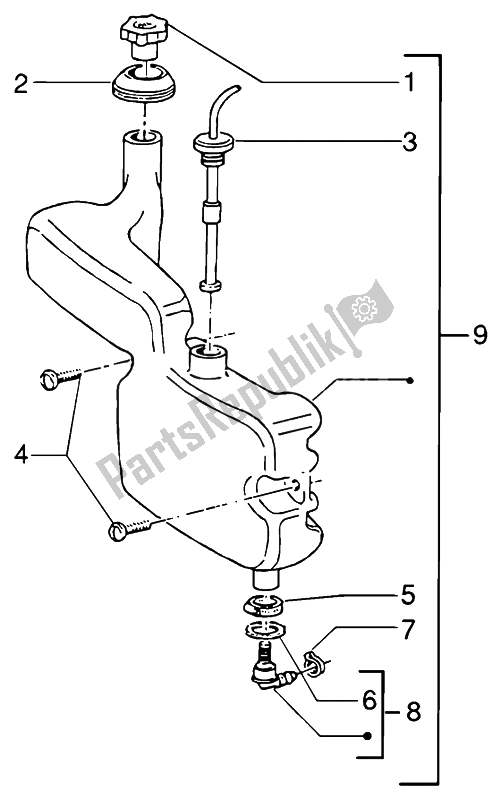 Toutes les pièces pour le Cuve à Mazout du Piaggio NRG MC3 DD 50 2002