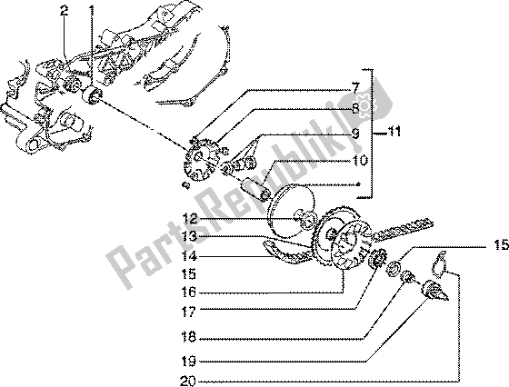 Tutte le parti per il Puleggia Motrice del Piaggio ZIP SP 50 1996