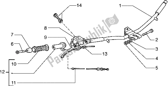 Todas las partes para Componentes Del Manillar de Piaggio Hexagon 150 1994