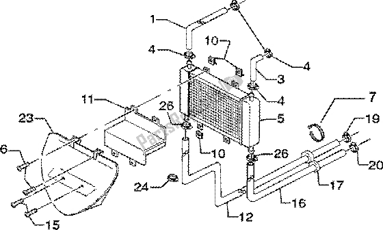 Toutes les pièces pour le Système De Refroidissement du Piaggio ZIP SP 50 1996