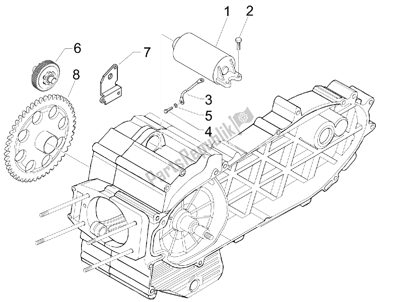 Toutes les pièces pour le Stater - Démarreur électrique du Piaggio MP3 400 IE LT Sport 2008