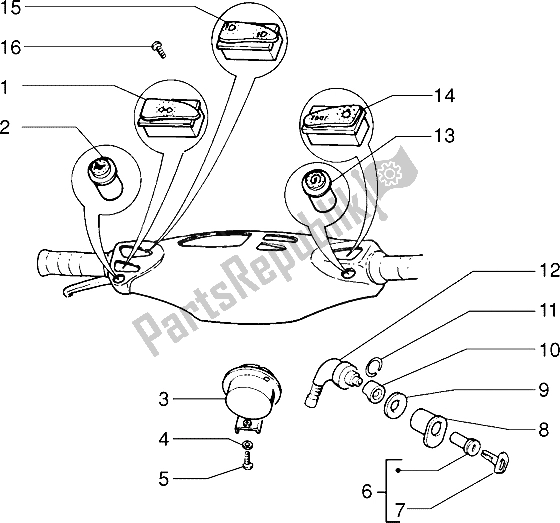 All parts for the Electrical Devices (2) of the Piaggio Sfera RST 80 1994