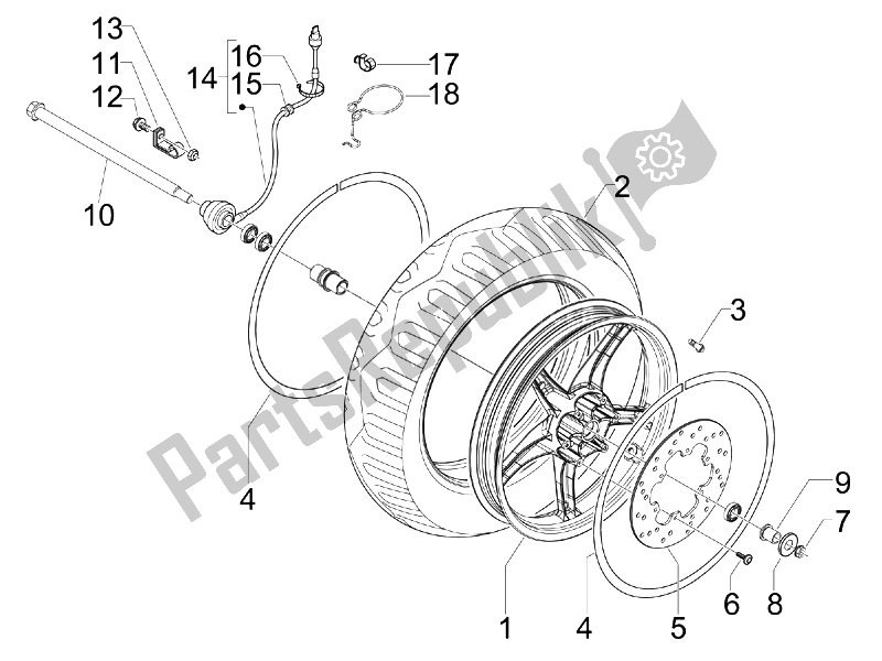 Wszystkie części do Przednie Ko? O Piaggio NRG Power DT Serie Speciale D 50 2007