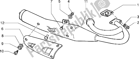 All parts for the Silencer of the Piaggio Velofax 50 1997