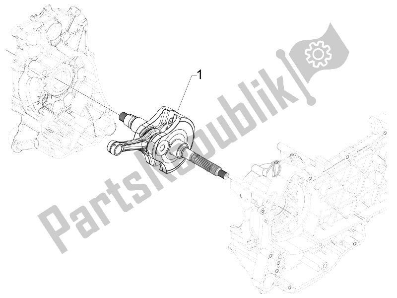 Tutte le parti per il Albero A Gomiti del Piaggio Beverly 125 RST 4T 4V IE E3 2010