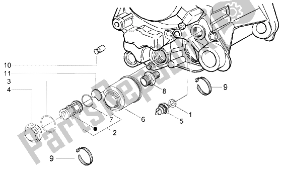 Todas las partes para Filtro De Aceite de Piaggio BV 200 U S A 2005