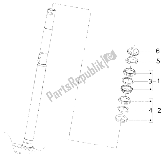 Toutes les pièces pour le Roulements à Billes De Direction du Piaggio NRG Power Purejet 50 2005