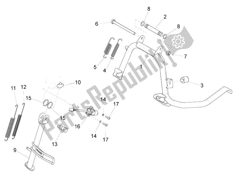Todas las partes para Soporte / S de Piaggio X 10 125 4T 4V I E E3 2012