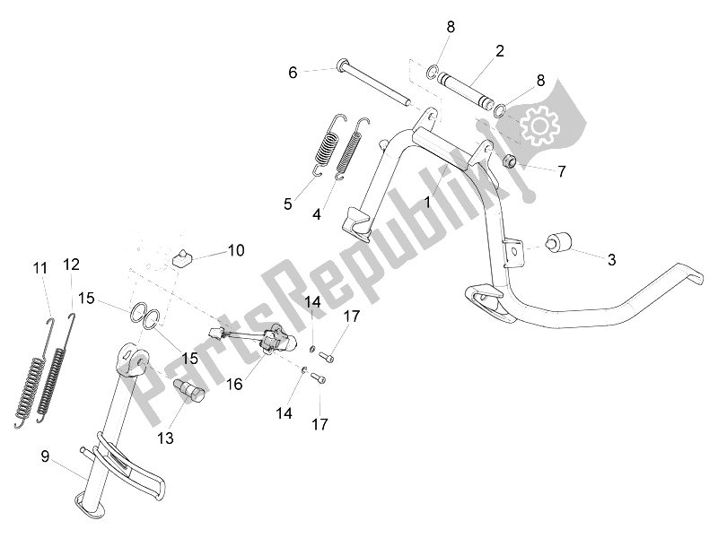 Toutes les pièces pour le Des Stands du Piaggio X 10 125 4T 4V I E E3 2012