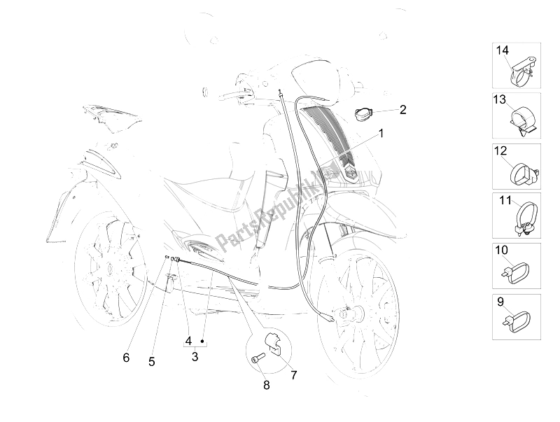 Toutes les pièces pour le Transmissions du Piaggio Liberty 125 4T 3V IE E3 Vietnam 2014