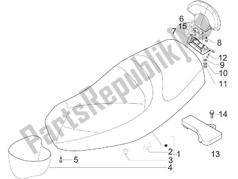 Todas las partes para Silla De Montar / Asientos de Piaggio MP3 300 IE LT Sport 2011