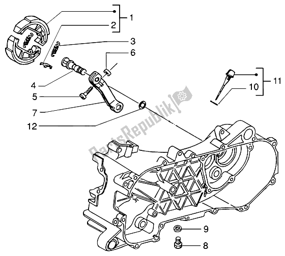 All parts for the Brake Caliper of the Piaggio NRG MC3 DT 50 2004