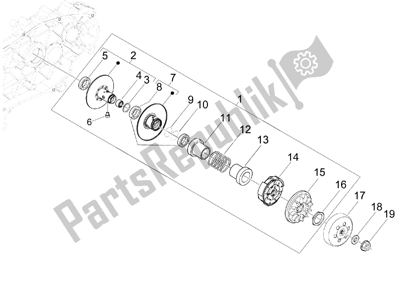 Toutes les pièces pour le Poulie Menée du Piaggio MP3 300 IE MIC 2010