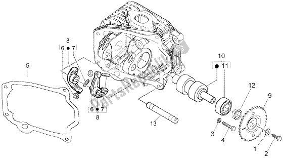 Toutes les pièces pour le Levier-arbre à Cames du Piaggio Liberty 50 4T RST Delivery 2004