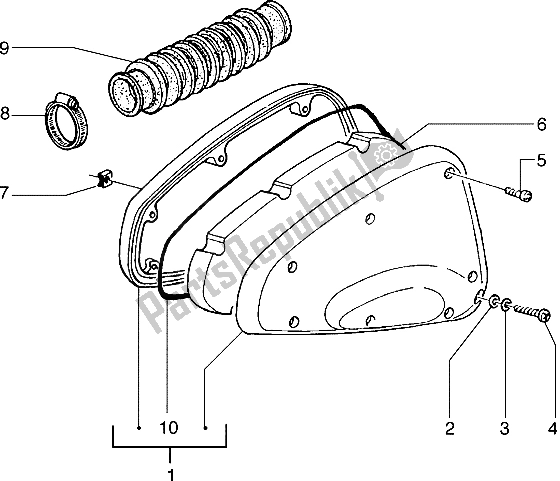 Tutte le parti per il Filtro Dell'aria del Piaggio Typhoon 50 X 1999