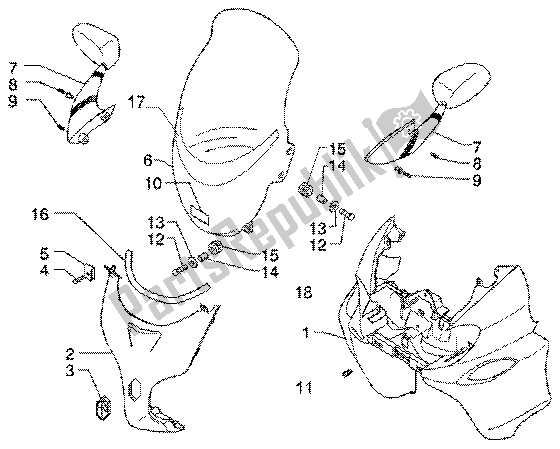 Toutes les pièces pour le Pare-brise du Piaggio X9 200 2002