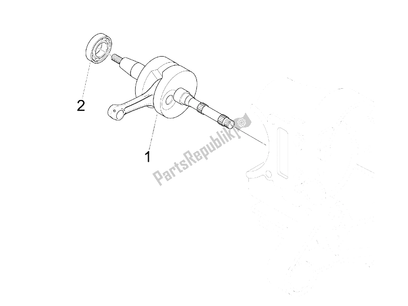 Toutes les pièces pour le Vilebrequin du Piaggio ZIP 50 2006