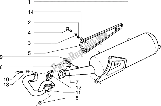 Tutte le parti per il Silenziatore del Piaggio Sfera RST 50 1995