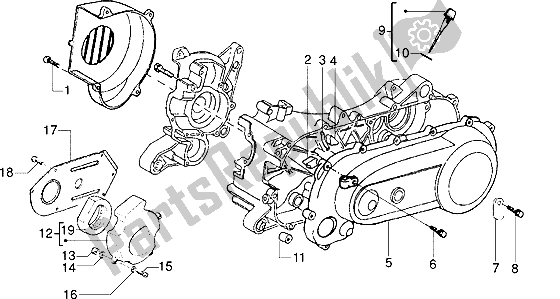 Tutte le parti per il Coperchio Frizione del Piaggio ZIP SP 50 1996