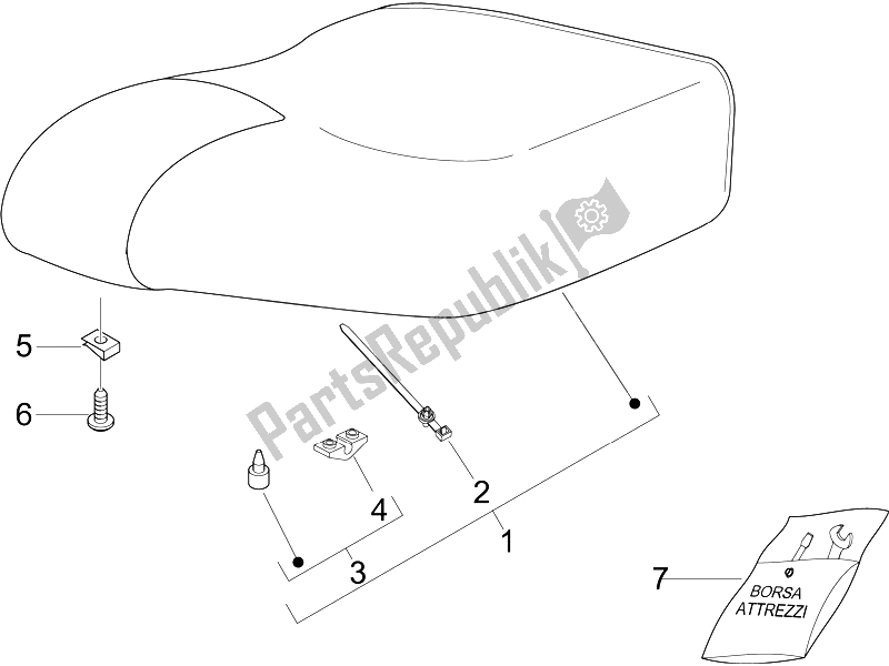 Todas las partes para Silla De Montar / Asientos de Piaggio Liberty 200 4T 2006