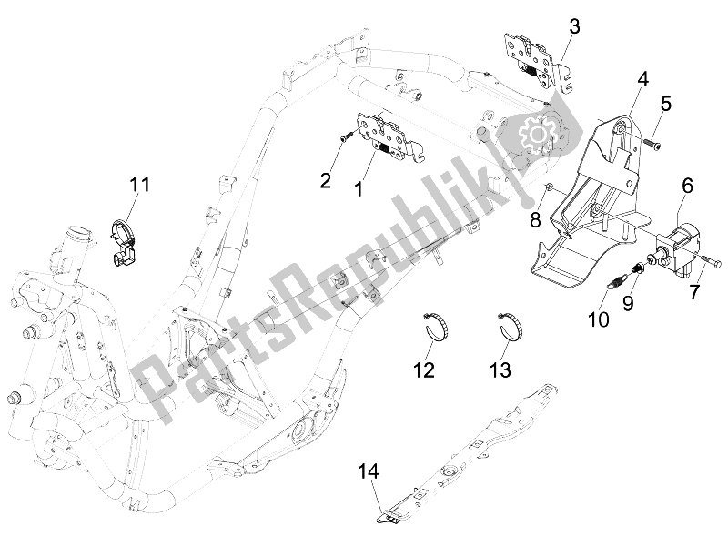 Toutes les pièces pour le Serrures du Piaggio MP3 400 IE USA 2007