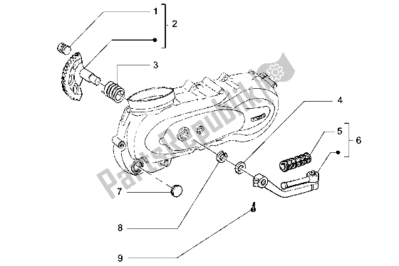 Tutte le parti per il Leva Di Avviamento del Piaggio Hexagon LXT 180 1998