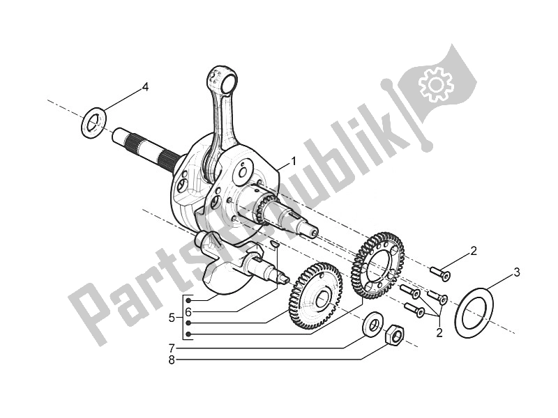 All parts for the Crankshaft of the Piaggio MP3 500 LT E4 Sport Business EU 2016