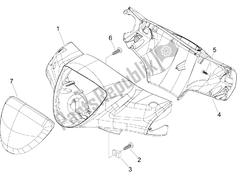 Toutes les pièces pour le Couvertures De Guidon du Piaggio Liberty 125 4T PTT I 2006