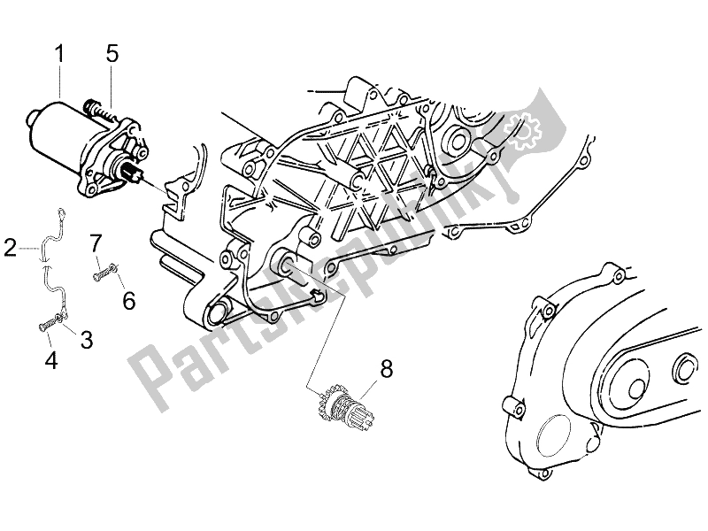 Toutes les pièces pour le Stater - Démarreur électrique du Piaggio NRG Power Pure JET 50 2005