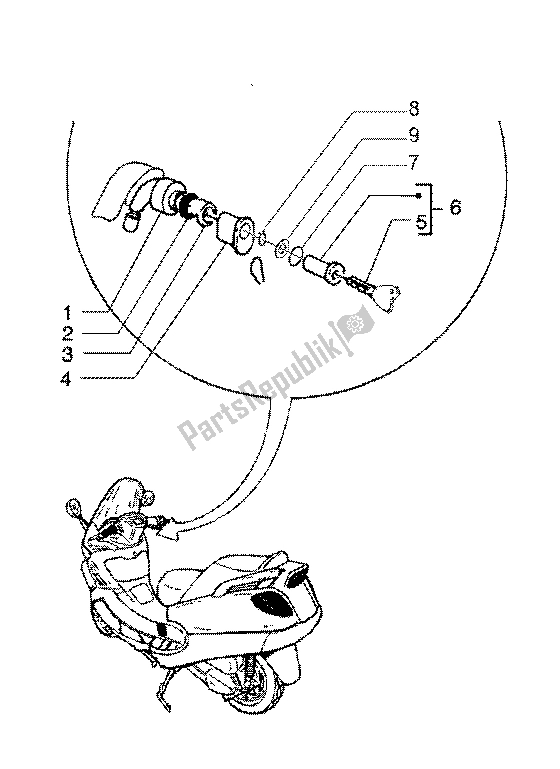 Toutes les pièces pour le Commutateur du Piaggio X9 200 2002