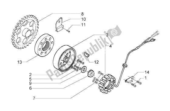 Toutes les pièces pour le Volant Magnéto du Piaggio Beverly 500 2003