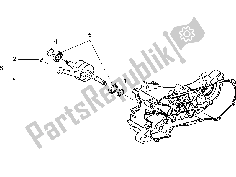 Tutte le parti per il Albero A Gomiti del Piaggio NRG Power DD 50 2005