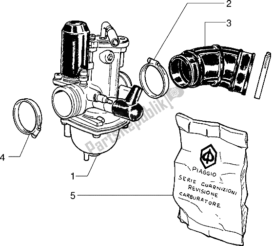 Toutes les pièces pour le Carburateur du Piaggio Skipper 125 1998