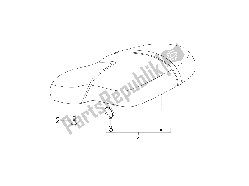 All parts for the Saddle/seats of the Piaggio Typhoon 50 Serie Speciale 2007