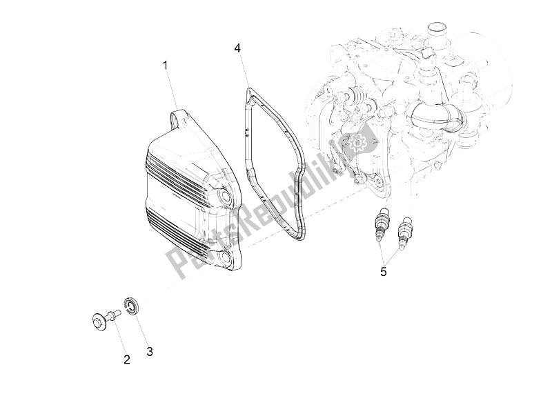 Todas las partes para Cubierta De Tapa De Cilindro de Piaggio MP3 500 LT E4 Sport Business EU 2016