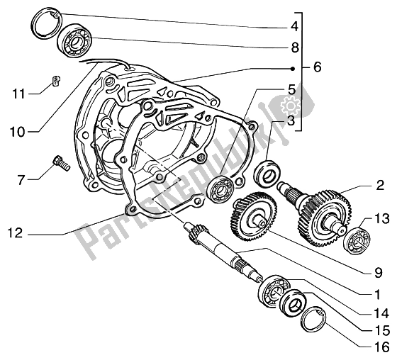 Toutes les pièces pour le Arbre De Roue Arrière du Piaggio Beverly 125 2002