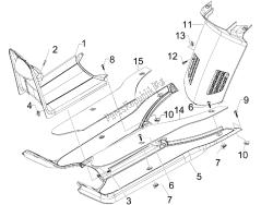 Central cover - Footrests