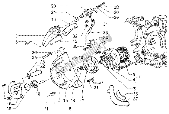 Toutes les pièces pour le Volant Magnéto du Piaggio X9 200 2002